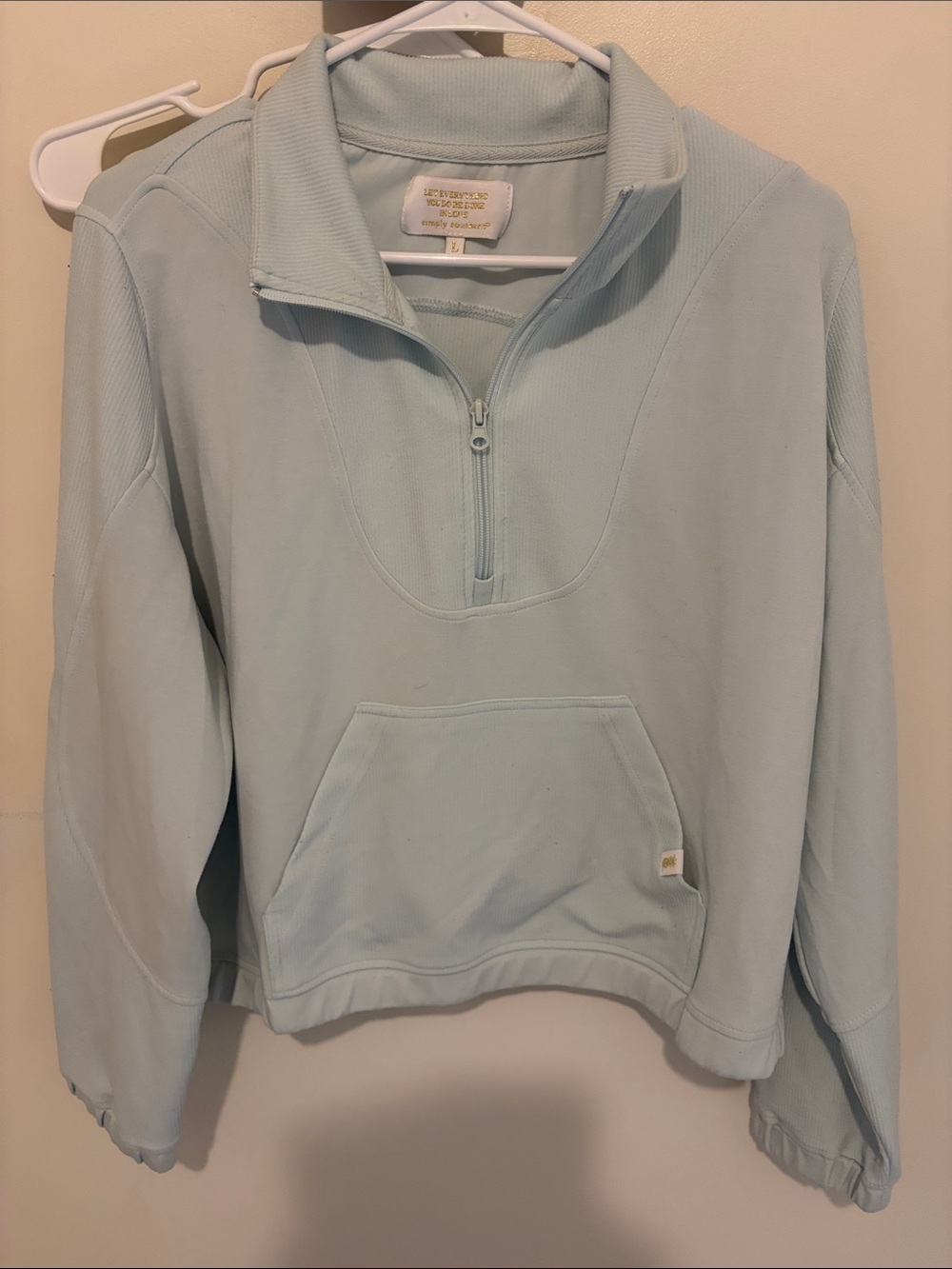 Simply Southern Light Blue Quarter-Zip Pullover Hoodie